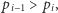 |pi− 1 > pi,