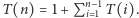  n− 1 |T(n) = 1+ P i 1 T (i).
