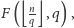F (⌊nq ⌋,q),