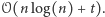 |𝒪(n log(n) + t). 