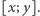 |[x; y]. 