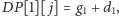 P[1][ j]=g1+d1, D 