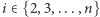 |i∈ {2,3,...,n} 