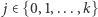  j∈ {0,1,...,k} 