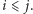 i⩽ j.