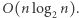 O(n | log2n). 