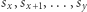 |sx,sx+1,...,sy 