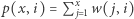  x p(x, i) = P j 1w(j, 
