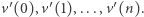 v ′(0),v′(1),...,v′(n).