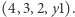 (4,3,2,y1).
