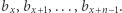 |bx,bx+1,...,bx+n−1.