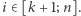 |i∈ [k+ 1;n].