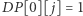 P[0][ j]=1 D 
