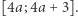 [4a;4a + 3].