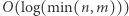 O(log(min(n, | 
