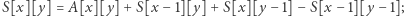 S[x][y] = A[x][y] 