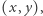 (x, y),