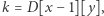 [x−1][y], k = D 