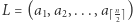 |L = (a ,a ,...,a n ) 1 2 2 