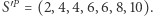 | ′ P S = (2,4,4,6,6,8,10).