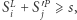 |SLi + S′ jP⩾ s,