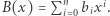  n |B(x) = Pi 0bixi.
