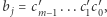 b j = c′m−1 ...c′1c′0,