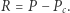 |R = P− Pc. 