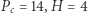 Pc = 14,H = 4 