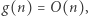 |g(n) = O(n), 