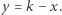 y = k− x.