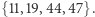 {11,19,44,47}. 