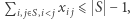 |Pi, j> S,i@ jxi j⩽ S − 1, 