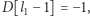 |D[l1− 1] = − 1, 
