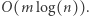 O(m log(n)). 