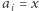 a = x i 