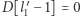 |D[l1′−1] = 0 