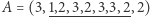|A= (3,1,2,3,2,3,3,2,2) 