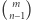 | m (n−1) 