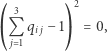  2 ⎛ 3 ⎞ ⎝ Q qi j− 1⎠ = 0, j 1 