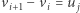 |vi+1− vi = u j 