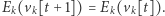 |E (v [t+ 1]) = E (v [t]). k k k k