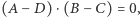 (A− D) ⋅(B − C) = 0, 