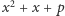 | 2 x + x + p