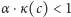 |α ⋅κ (c) < 1 