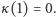 κ(1) = 0. 