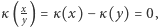 κ (xy) = κ(x) − κ(y) = 0, 