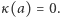 |κ(a) = 0. 
