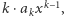 |k⋅a xk−1, k 