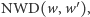 |NWD(w, w′ ), 